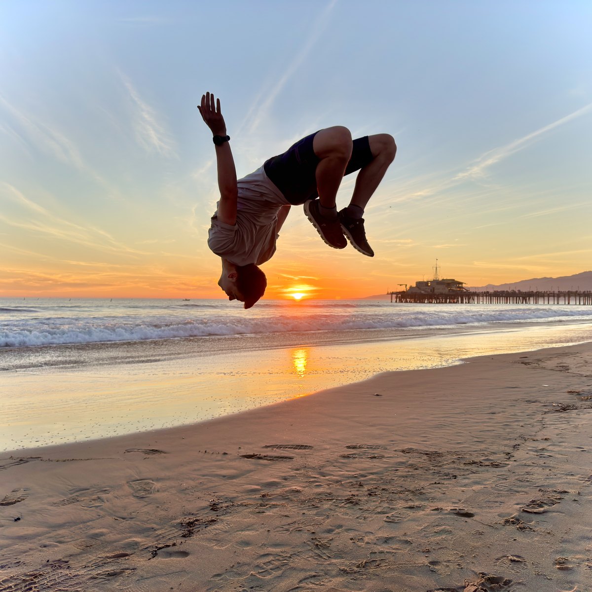 Silas mid-backflip, from Instagram